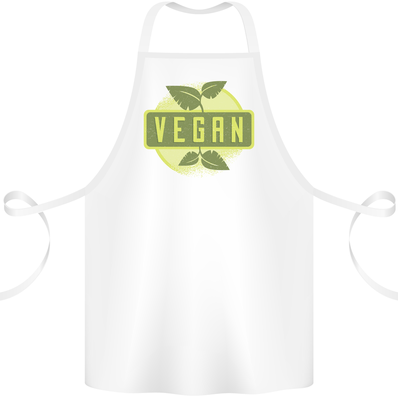 Vegan Cotton Apron 100% Organic White