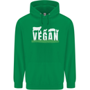 Vegan Field Childrens Kids Hoodie Irish Green