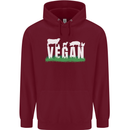 Vegan Field Childrens Kids Hoodie Maroon