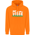 Vegan Field Childrens Kids Hoodie Orange