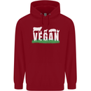 Vegan Field Childrens Kids Hoodie Red