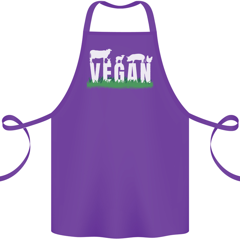 Vegan Field Cotton Apron 100% Organic Purple