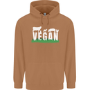 Vegan Field Mens 80% Cotton Hoodie Caramel Latte