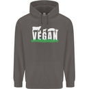 Vegan Field Mens 80% Cotton Hoodie Charcoal