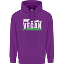 Vegan Field Mens 80% Cotton Hoodie Purple