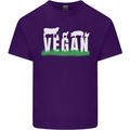 Vegan Field Mens Cotton T-Shirt Tee Top Purple