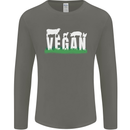 Vegan Field Mens Long Sleeve T-Shirt Charcoal