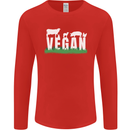 Vegan Field Mens Long Sleeve T-Shirt Red