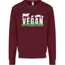 Vegan Field Mens Sweatshirt Jumper Maroon