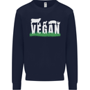 Vegan Field Mens Sweatshirt Jumper Navy Blue