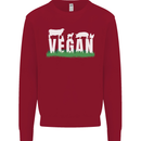 Vegan Field Mens Sweatshirt Jumper Red