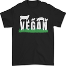 Vegan Field Mens T-Shirt 100% Cotton Black