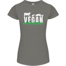 Vegan Field Womens Petite Cut T-Shirt Charcoal