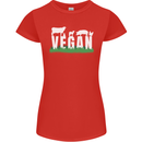 Vegan Field Womens Petite Cut T-Shirt Red