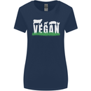 Vegan Field Womens Wider Cut T-Shirt Navy Blue