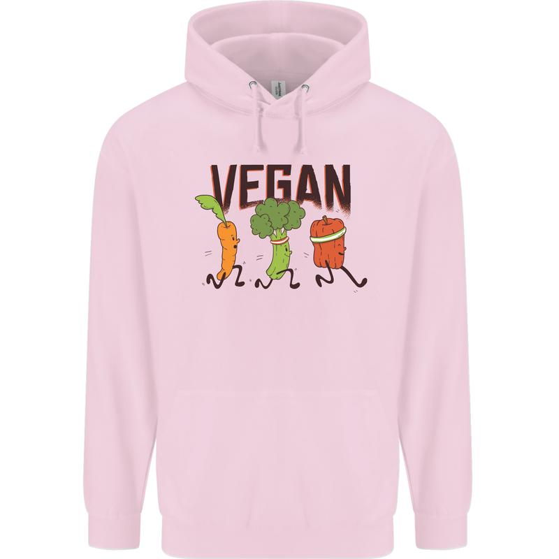 Vegan Fitness Childrens Kids Hoodie Light Pink