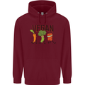 Vegan Fitness Childrens Kids Hoodie Maroon