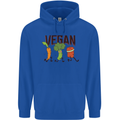 Vegan Fitness Childrens Kids Hoodie Royal Blue