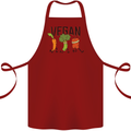 Vegan Fitness Cotton Apron 100% Organic Maroon