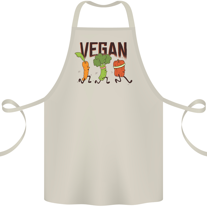 Vegan Fitness Cotton Apron 100% Organic Natural