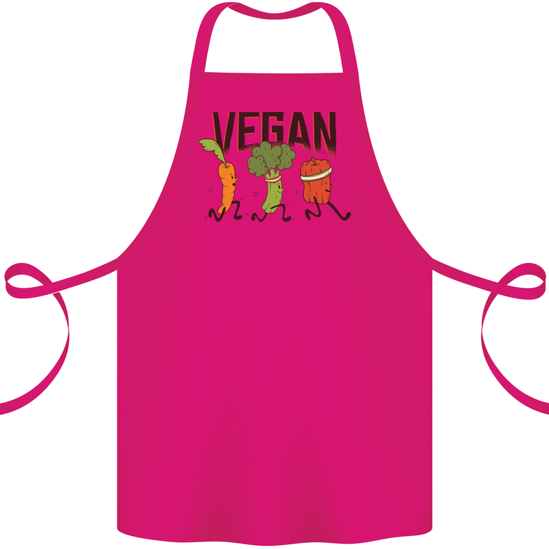 Vegan Fitness Cotton Apron 100% Organic Pink