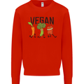 Vegan Fitness Kids Sweatshirt Jumper Bright Red