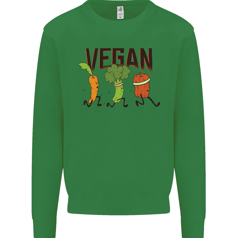 Vegan Fitness Kids Sweatshirt Jumper Irish Green