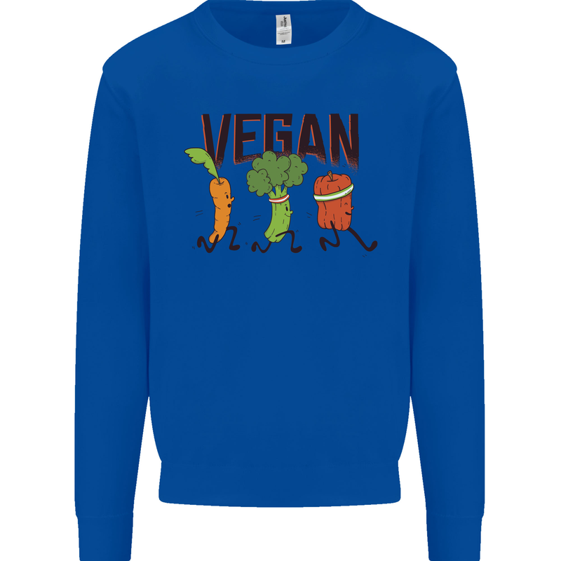 Vegan Fitness Kids Sweatshirt Jumper Royal Blue