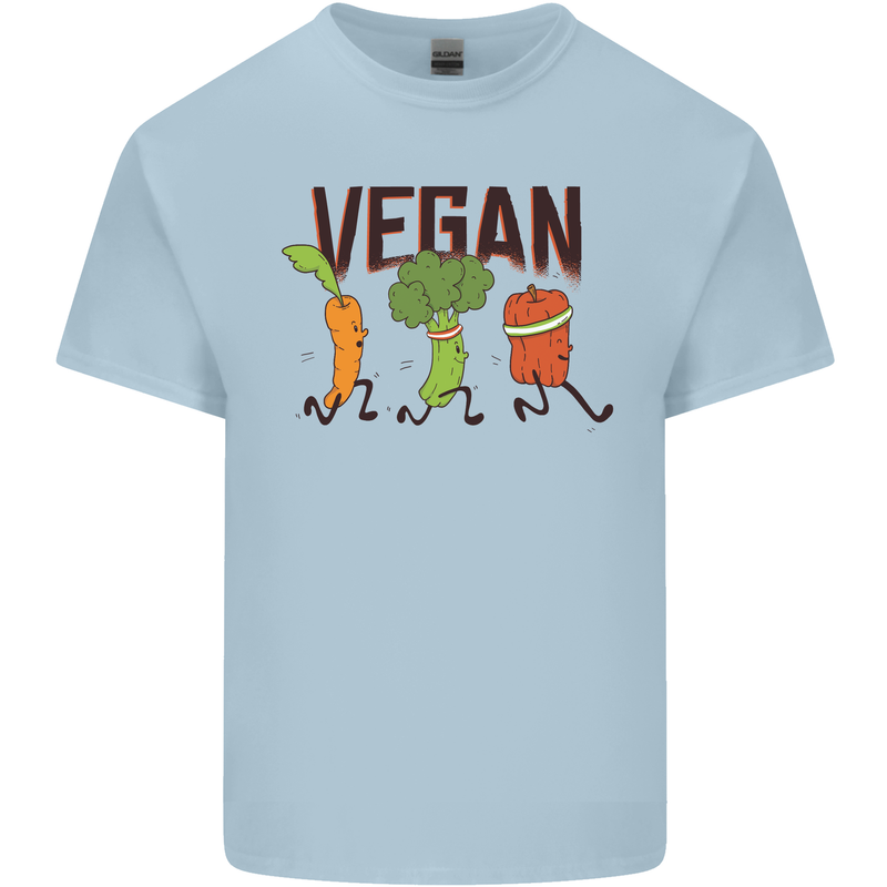 Vegan Fitness Kids T-Shirt Childrens Light Blue