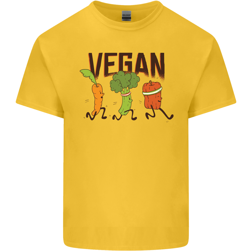 Vegan Fitness Kids T-Shirt Childrens Yellow