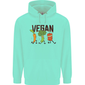 Vegan Fitness Mens 80% Cotton Hoodie Peppermint