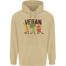 Vegan Fitness Mens 80% Cotton Hoodie Sand