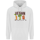 Vegan Fitness Mens 80% Cotton Hoodie White
