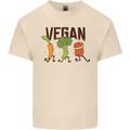 Vegan Fitness Mens Cotton T-Shirt Tee Top Natural