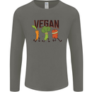 Vegan Fitness Mens Long Sleeve T-Shirt Charcoal