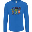 Vegan Fitness Mens Long Sleeve T-Shirt Royal Blue