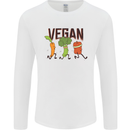 Vegan Fitness Mens Long Sleeve T-Shirt White