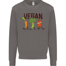 Vegan Fitness Mens Sweatshirt Jumper Charcoal