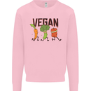 Vegan Fitness Mens Sweatshirt Jumper Light Pink