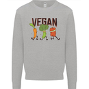 Vegan Fitness Mens Sweatshirt Jumper Sports Grey