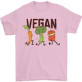 Vegan Fitness Mens T-Shirt 100% Cotton Light Pink