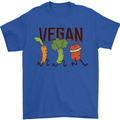 Vegan Fitness Mens T-Shirt 100% Cotton Royal Blue