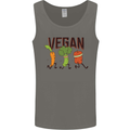 Vegan Fitness Mens Vest Tank Top Charcoal