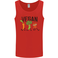 Vegan Fitness Mens Vest Tank Top Red