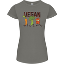 Vegan Fitness Womens Petite Cut T-Shirt Charcoal