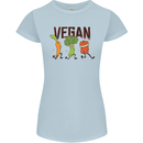 Vegan Fitness Womens Petite Cut T-Shirt Light Blue