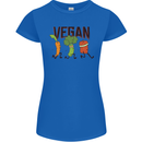 Vegan Fitness Womens Petite Cut T-Shirt Royal Blue