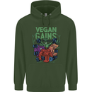 Vegan Gym Bodybuilding Vegetarian Childrens Kids Hoodie Forest Green