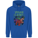 Vegan Gym Bodybuilding Vegetarian Childrens Kids Hoodie Royal Blue