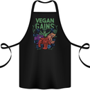 Vegan Gym Bodybuilding Vegetarian Cotton Apron 100% Organic Black